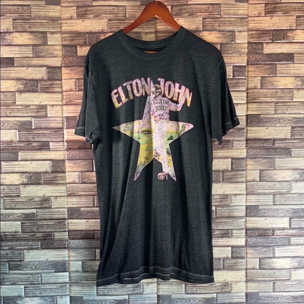 EUC Elton John Farewell Tour Yellow Brick Road Double Sided Large T Shirt